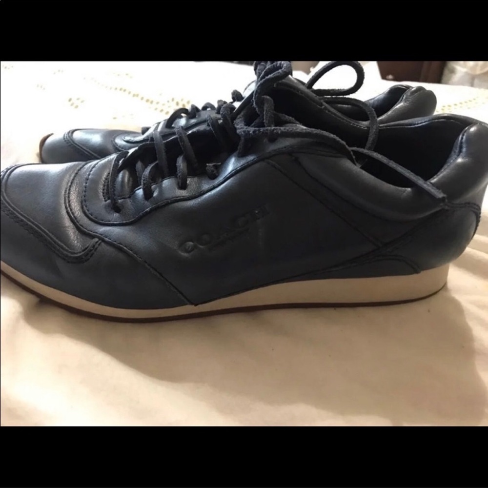 G - Coach Blue Leather Sneakers